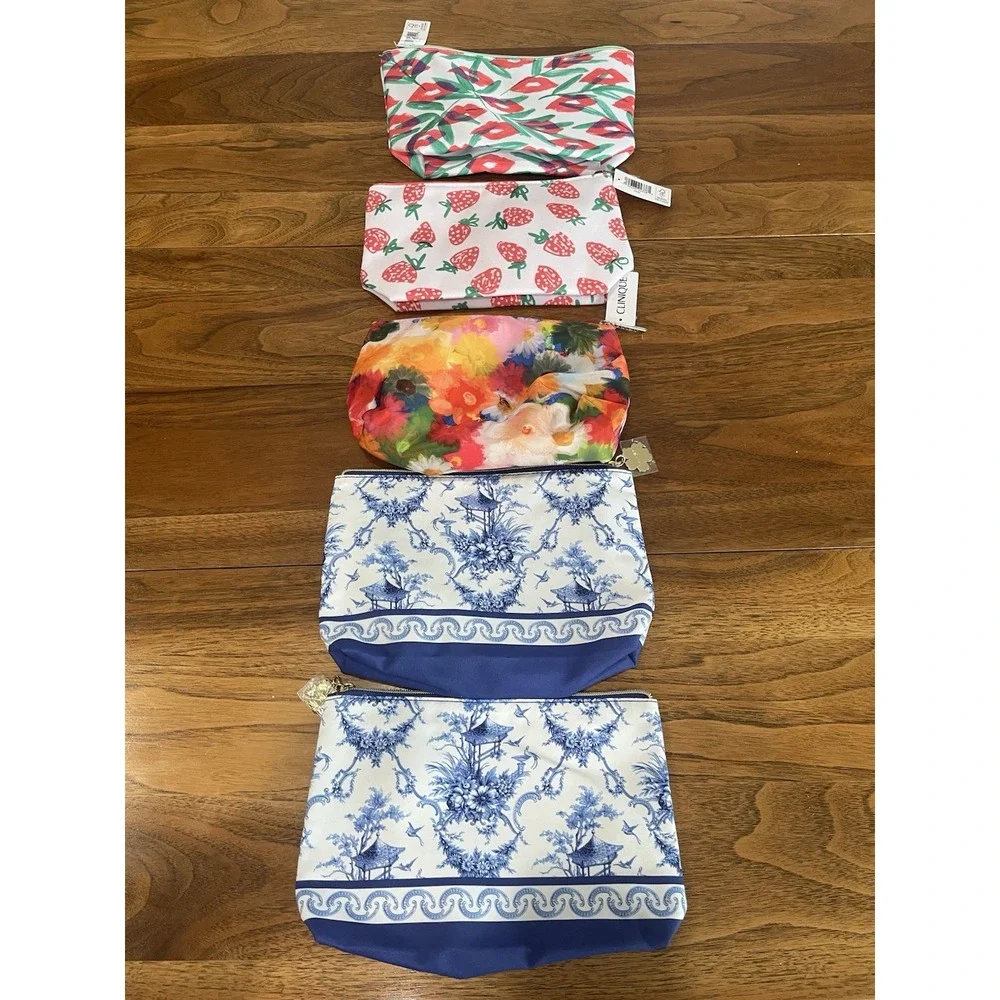 Lot Of 5 New Cosmetic Bags Clinique Estee Lauder